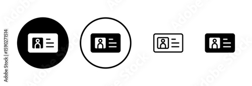 License icon logo design. ID card icon. driver license, staff identification card