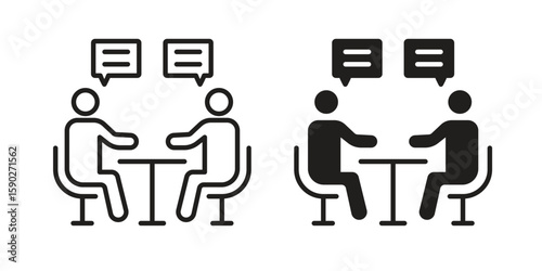 Job interview icon vector design. set web icons