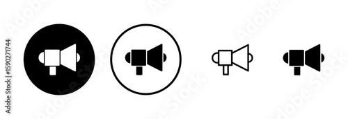 Megaphone icon logo design. Loudspeaker sign and symbol