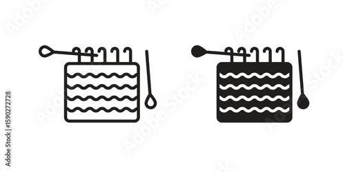 Handloom icon vector design. set web icons