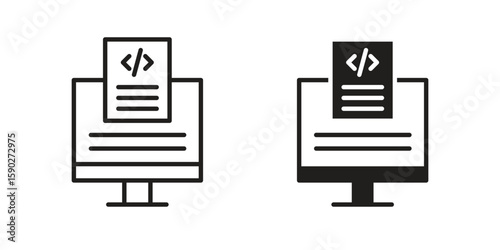 Front end icon vector design. set web icons