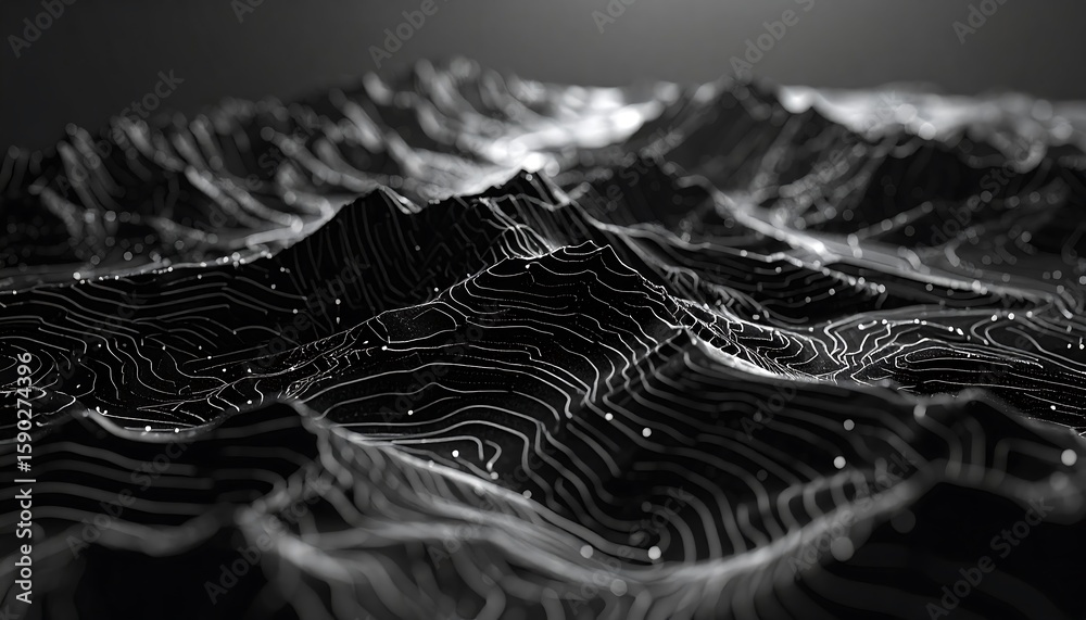 custom made wallpaper toronto digitalAbstract grayscale landscape of textured mountains