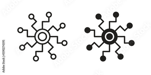 Decentralized icon vector design. set web icons