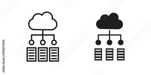Data center icon vector design. set web icons