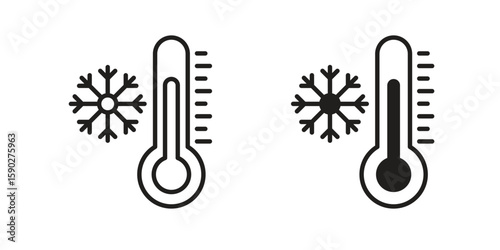 Cold icon vector design. set web icons