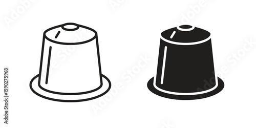 Coffee capsule icon vector design. set web icons