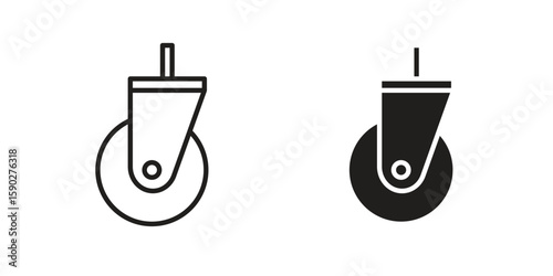 Cart trolley wheel icon vector design. set web icons