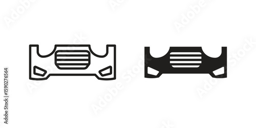 Car bumper icon vector design. set web icons