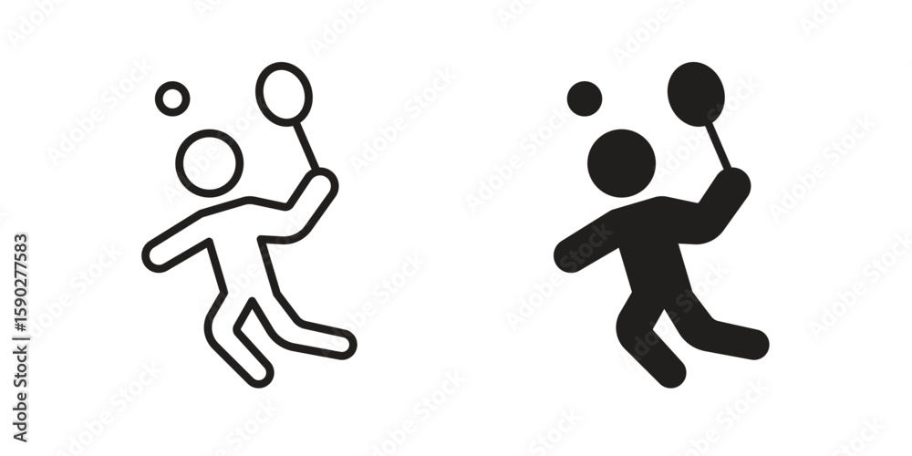 Naklejka premium Badminton icon vector design. set web icons