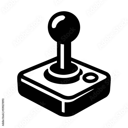 Retro Joystick Classic Video Game Controller Icon Vector Illustration