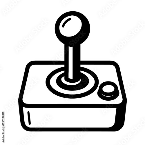 Retro Joystick Classic Video Game Controller Icon Vector Illustration