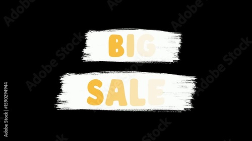 The Big Sale promotional graphic features stylized text with a brushstroke effect, which is perfect for advertising campaigns and retail promotions.