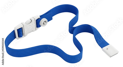 Blue Reusable Quick Release Medical Tourniquet Isolated on Black