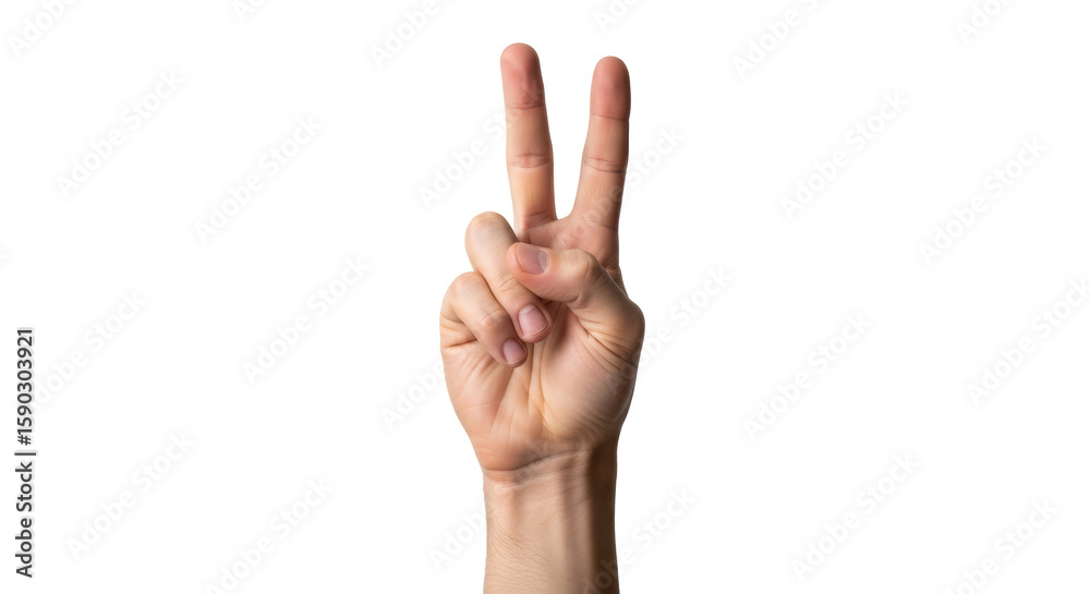 Naklejka premium Isolated Hand Showing Peace Sign