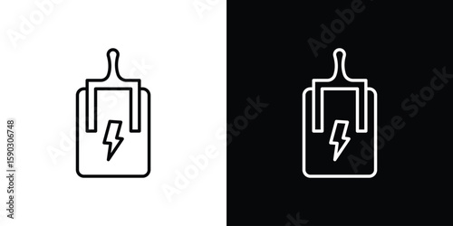 Circuit Breaker icon. Stroke pictogram. Vector illustration. Vector sign for mobile app and websites.