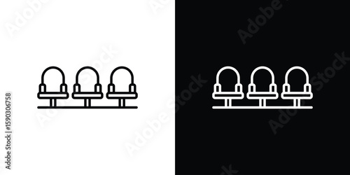 Cinema seat icon. Stroke pictogram. Vector illustration. Vector sign for mobile app and websites.