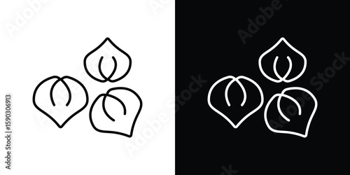 Chickpeas hummus icon. Stroke pictogram. Vector illustration. Vector sign for mobile app and websites.