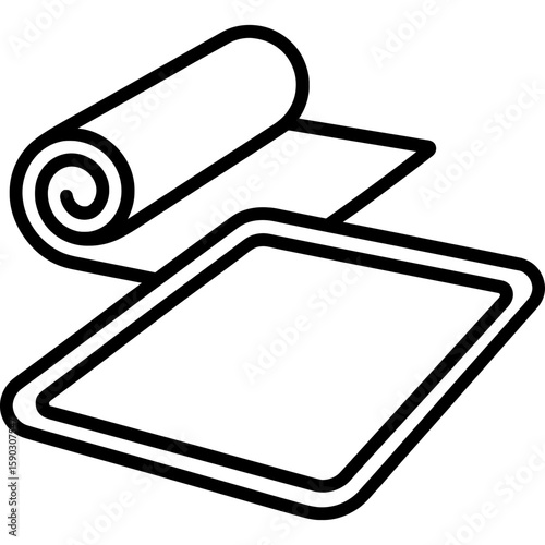 Reusable baking mats outline icon vector