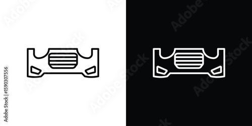 Car bumper icon. Stroke pictogram. Vector illustration. Vector sign for mobile app and websites.