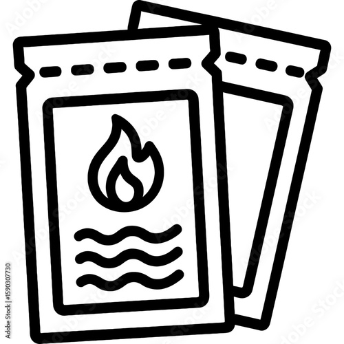 Burn gel packets outline icon vector