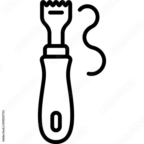 Citrus peeler zester outline icon vector