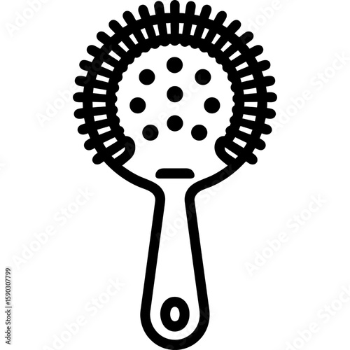 Cocktail strainer outline icon vector