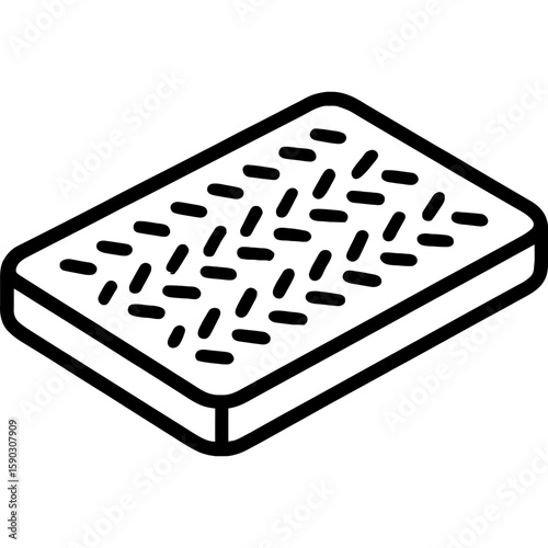 Doormat outline icon vector