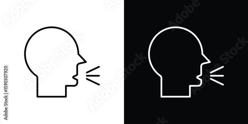 Breath icon. Stroke pictogram. Vector illustration. Vector sign for mobile app and websites.
