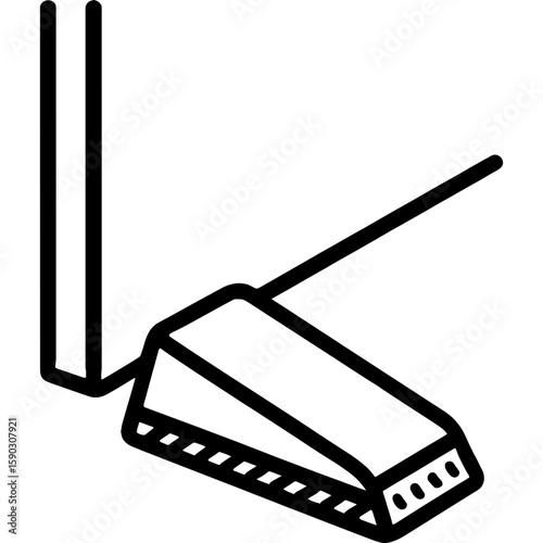 Doorstop wedge accessory outline icon vector