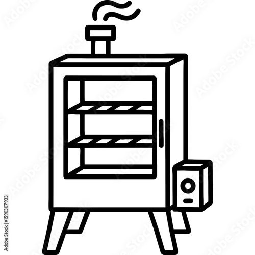 Electric smoker outline icon vector
