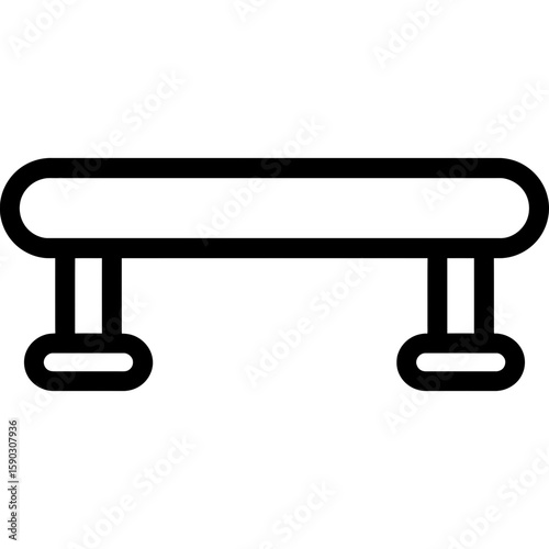 Drawer pull outline icon vector