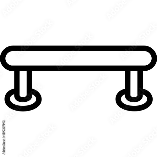 Drawer pull outline icon vector