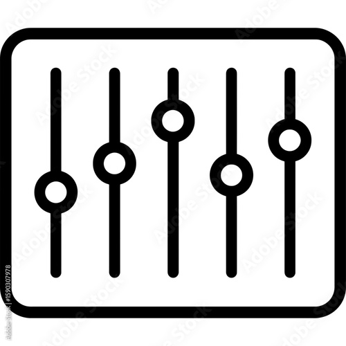 Equalizer graphic display outline icon vector