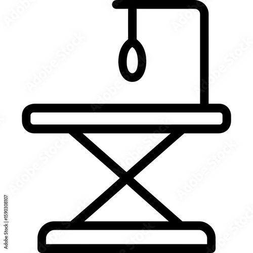 Grooming table outline icon vector