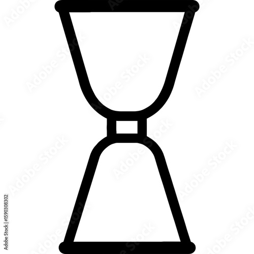 Jigger measuring tool outline icon vector