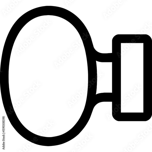 Cabinet knob outline icon vector