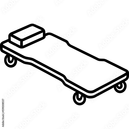 Creeper mechanic board outline icon vector