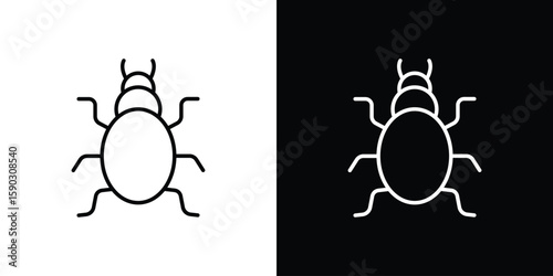 Bedbug icon. Stroke pictogram. Vector illustration. Vector sign for mobile app and websites.