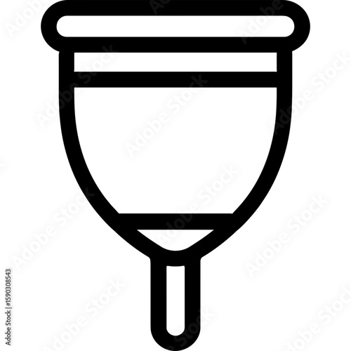 Menstrual cup outline icon vector
