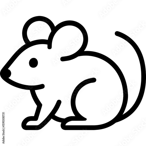 Mouse outline icon vector
