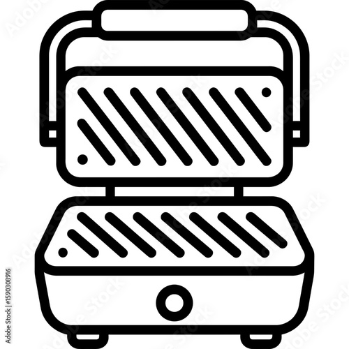 Panini press outline icon vector