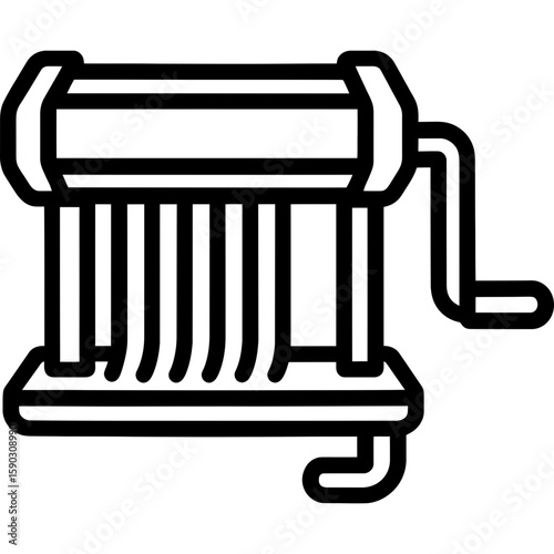 Pasta maker outline icon vector