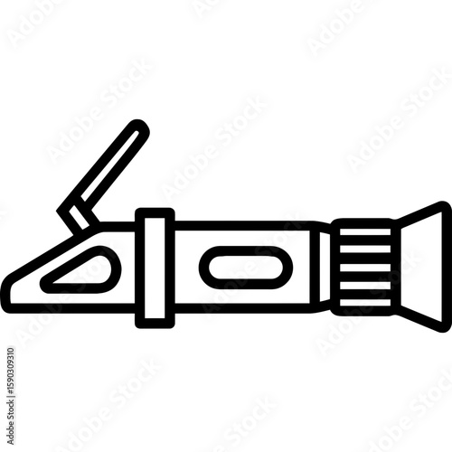 Refractometer outline icon vector