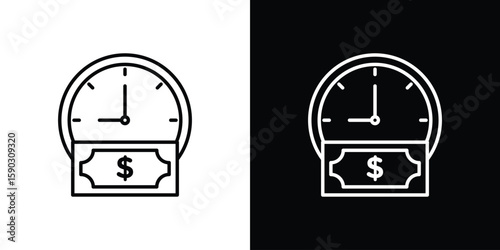 Annuity icon. Stroke pictogram. Vector illustration. Vector sign for mobile app and websites.