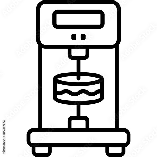 Rheometer outline icon vector
