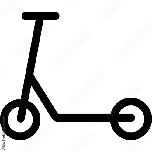 Scooter vehicle outline icon vector