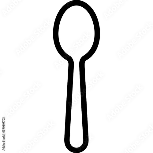 Spoon utensil outline icon vector