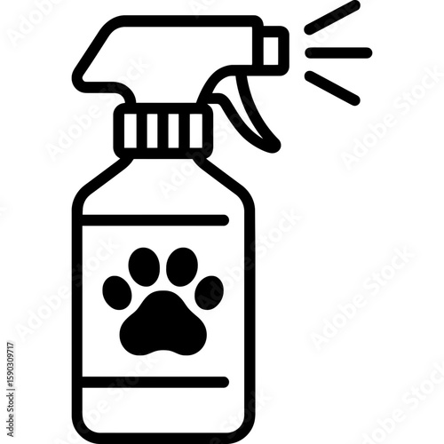 Coat conditioning spray outline icon vector
