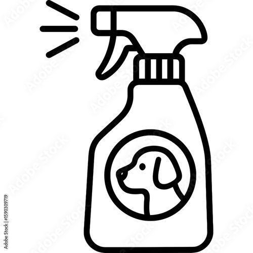Coat conditioning spray outline icon vector