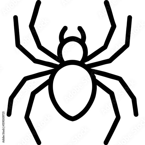 Spider outline icon vector